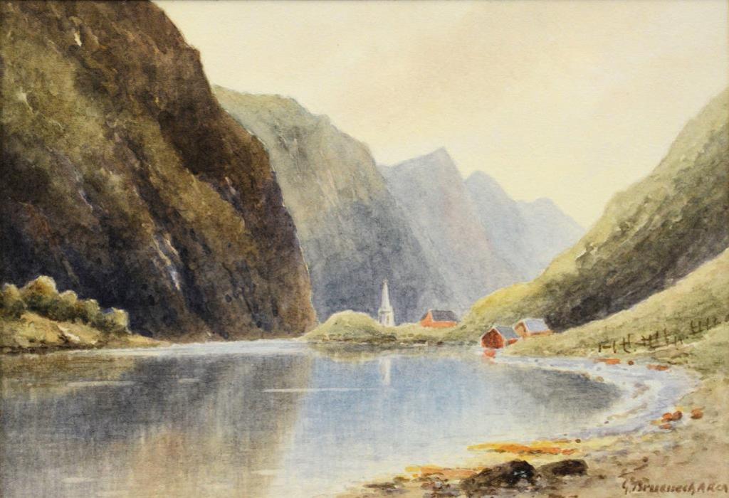 George Robert Bruenech (1851-1916) - Alpine Lake