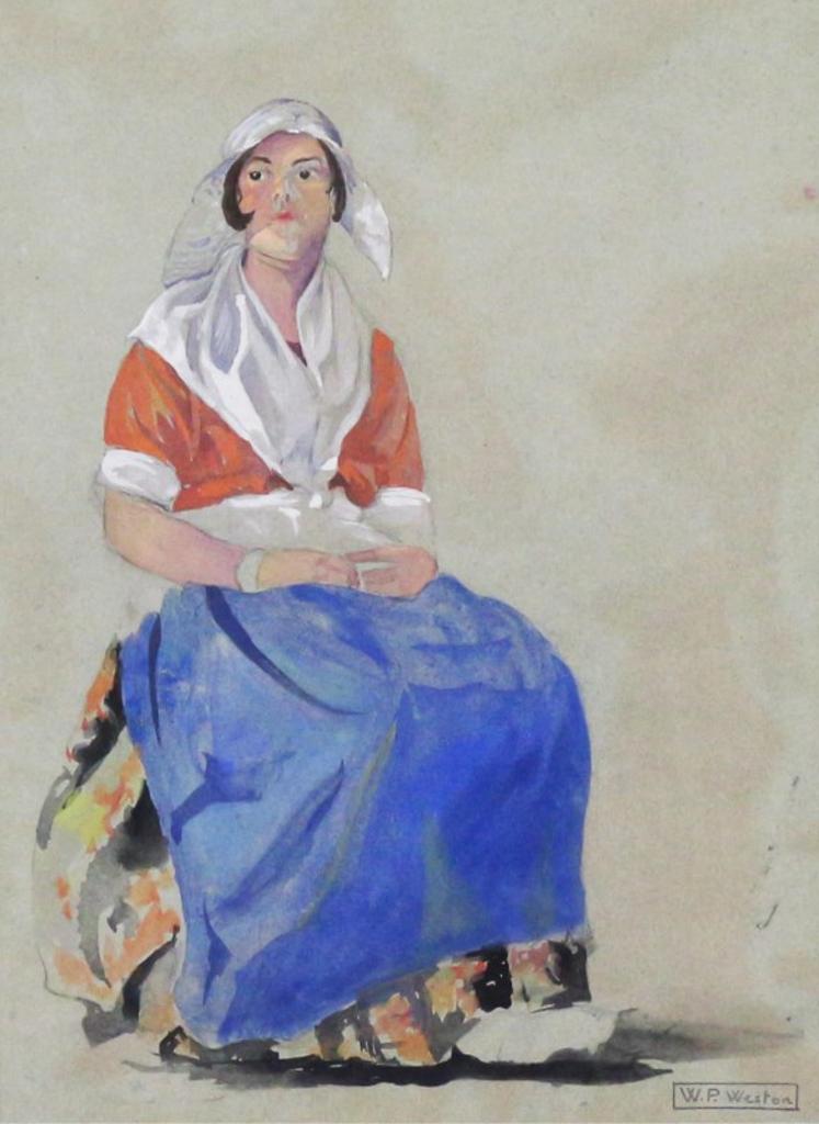 William Percival (W.P.) Weston (1879-1967) - Portrait Of A Seated Dutch Woman