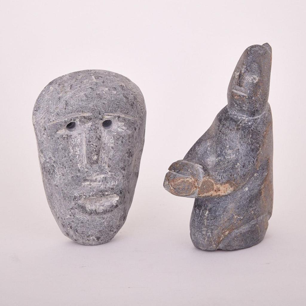 Tuna Iquliq (1935-2015) - Kneeling Figure With Clasped Hands; Maskette