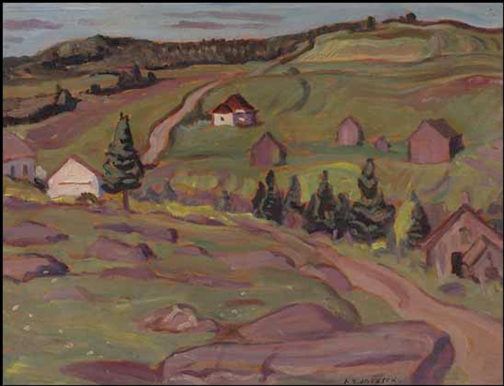 Alexander Young (A. Y.) Jackson (1882-1974) - Farm Landscape, North Shore, Quebec / Farm by the Road, Quebec (verso)