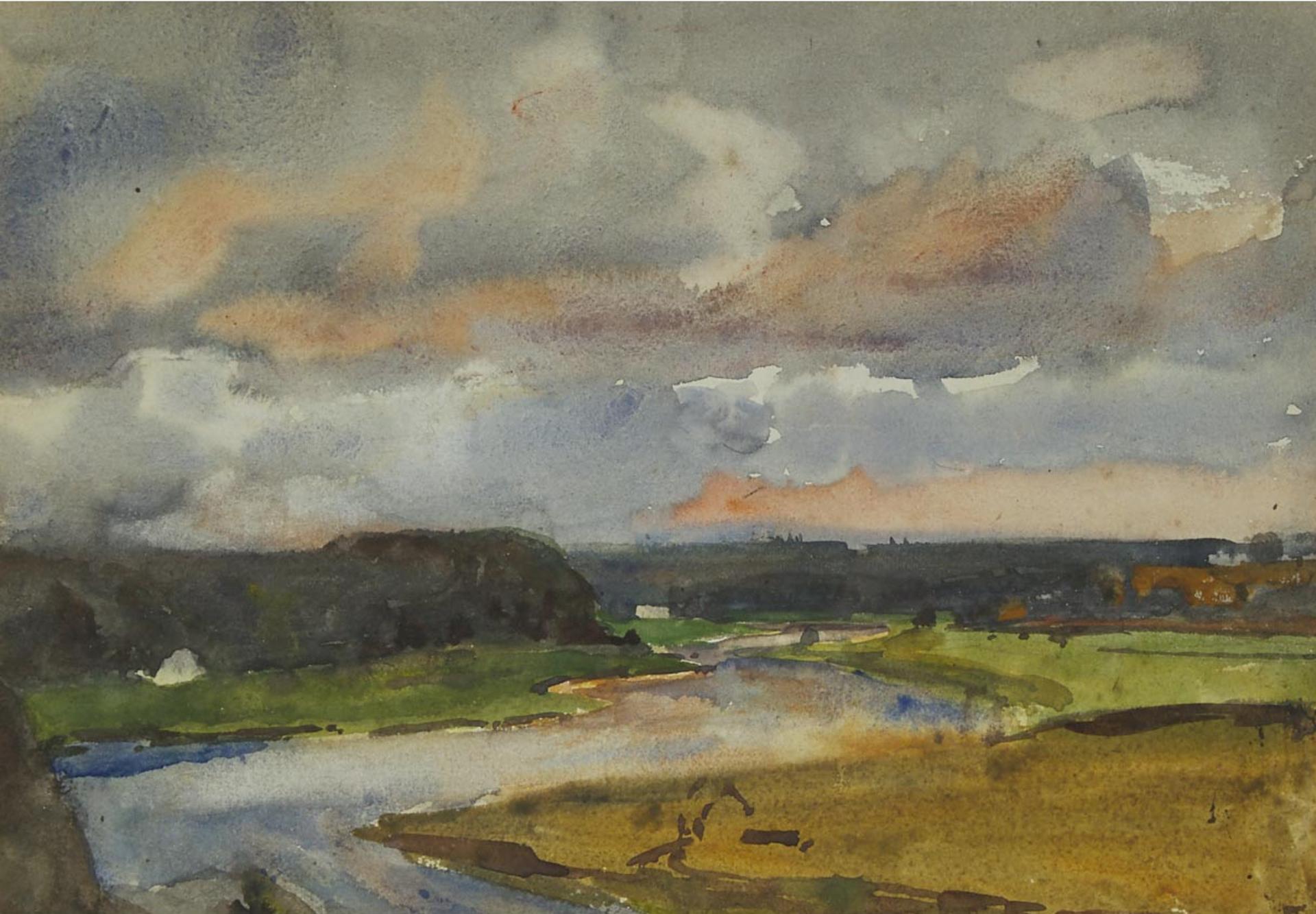 James Wallace (1872-1911) - Sunset On Tweed Near Berwick