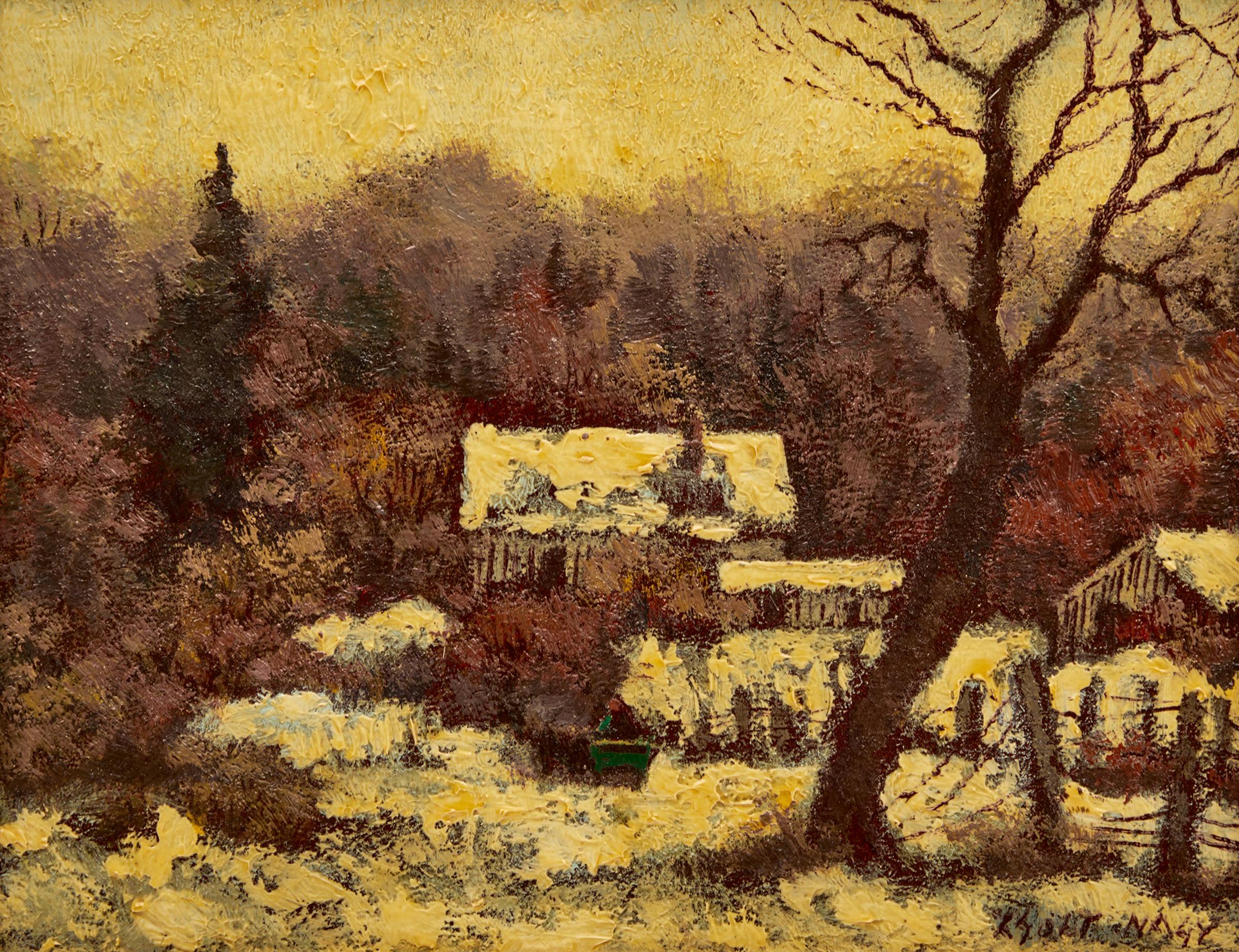 Zsolt Nagy (1937) - House in the Snow; Figures in the Snow