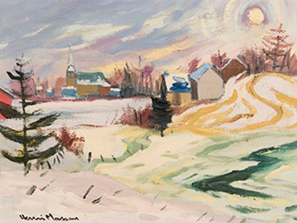Henri Leopold Masson (1907-1996) - Evening Near Thurso, Quebec