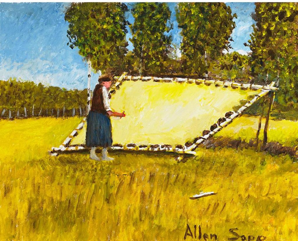 Allen Fredrick Sapp (1929-2015) - Nukom Tanning The Moose Hide