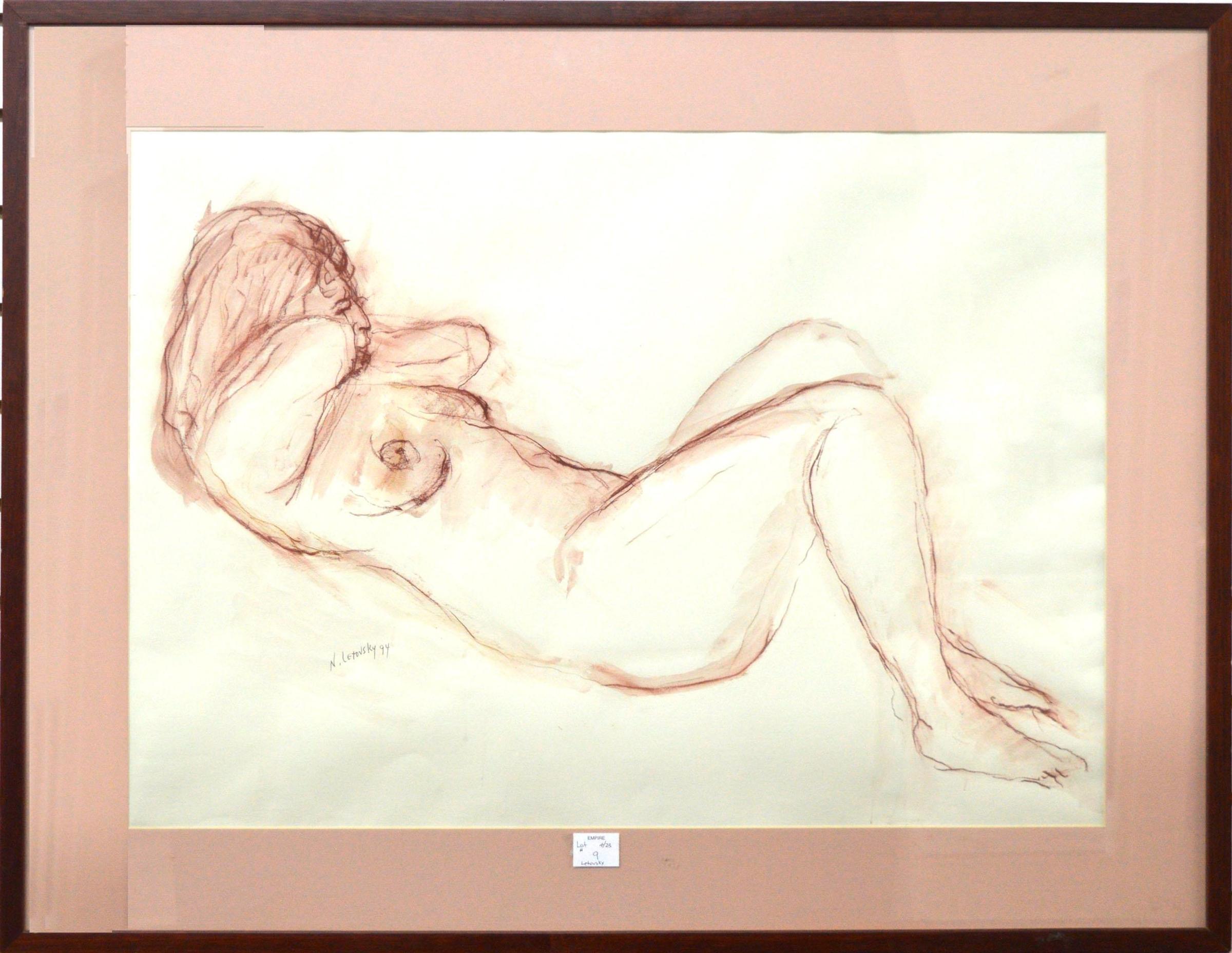 Nathan Letovsky (1925-2014) - Nu couché