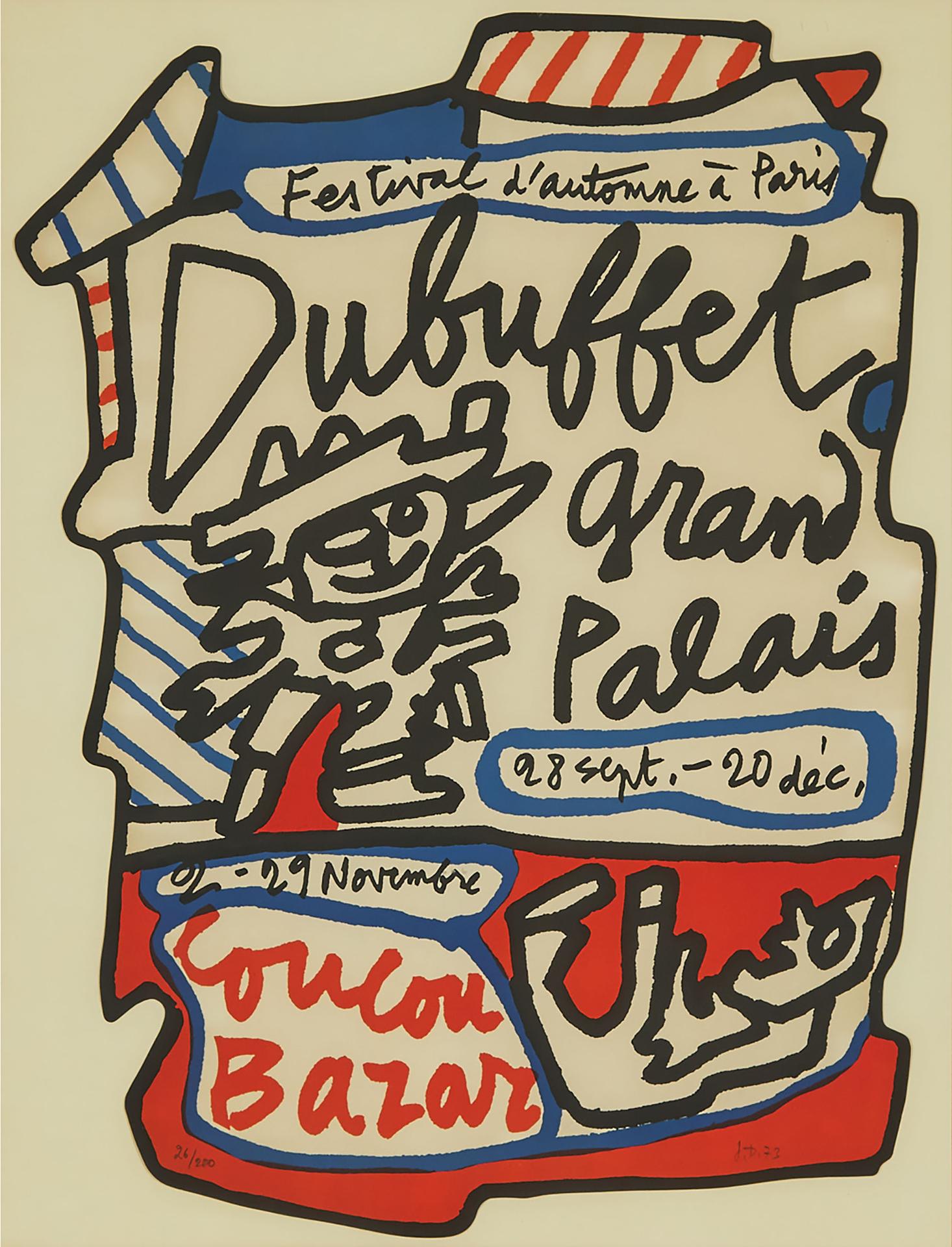 Jean Dubuffet (1901-1985) - Festival D’Automne À Paris, Dubuffet Grand Palais… Coucou Bazar, 1973 [webel, 1158]