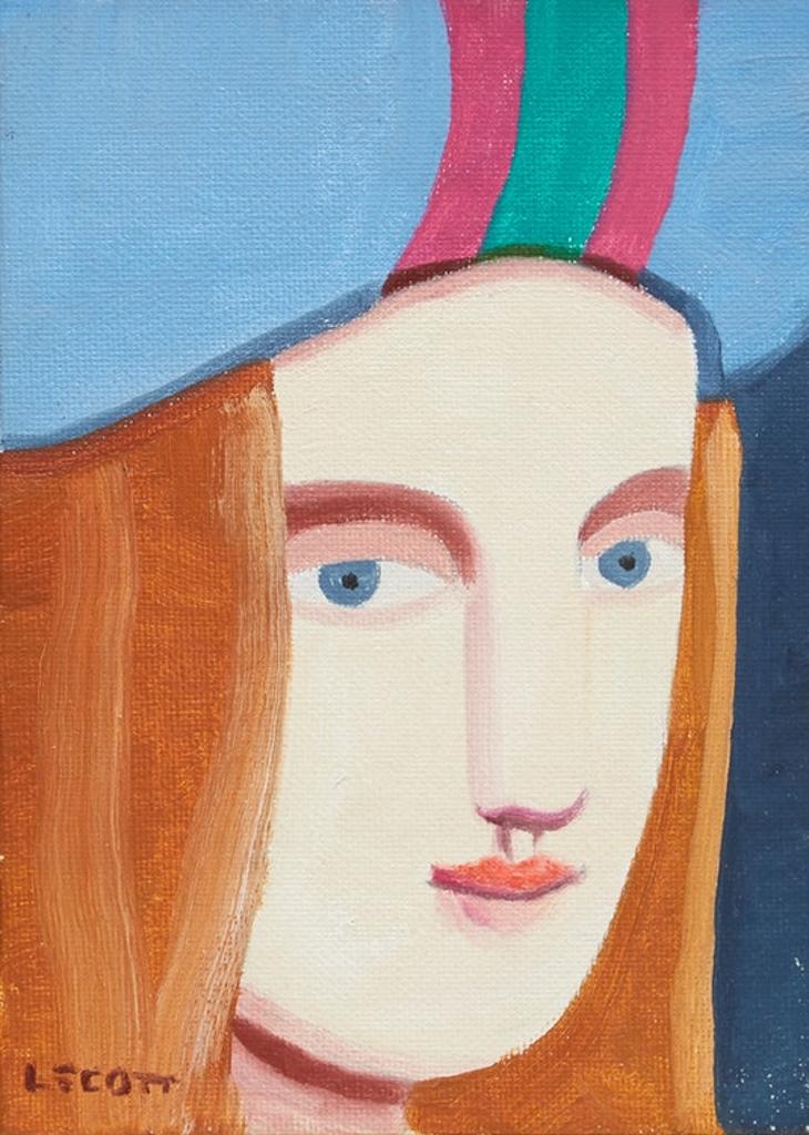 Louise Scott (1936-2007) - Girl in a Striped Hat