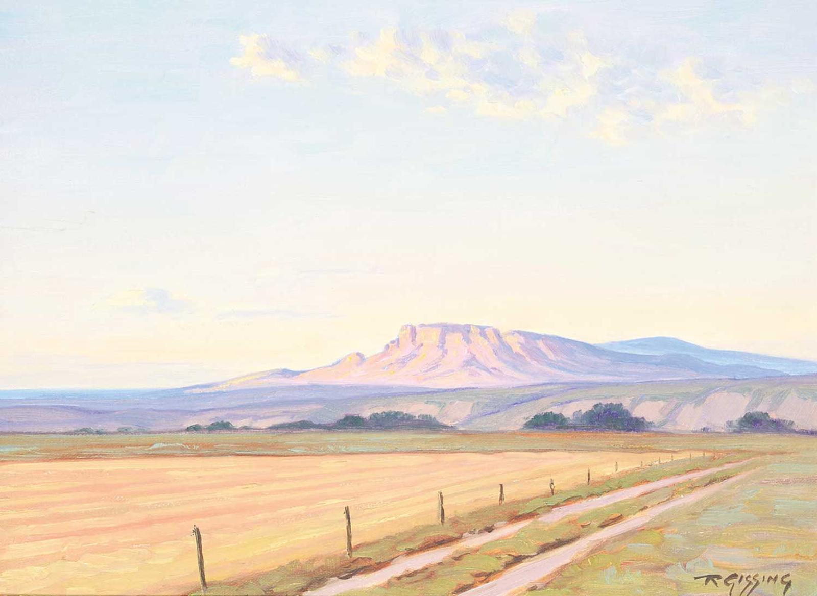 Roland Gissing (1895-1967) - Unitled - Butte View of Ft. MacLeod