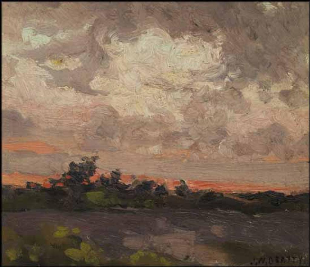 John William (J.W.) Beatty (1869-1941) - Field at Sunset