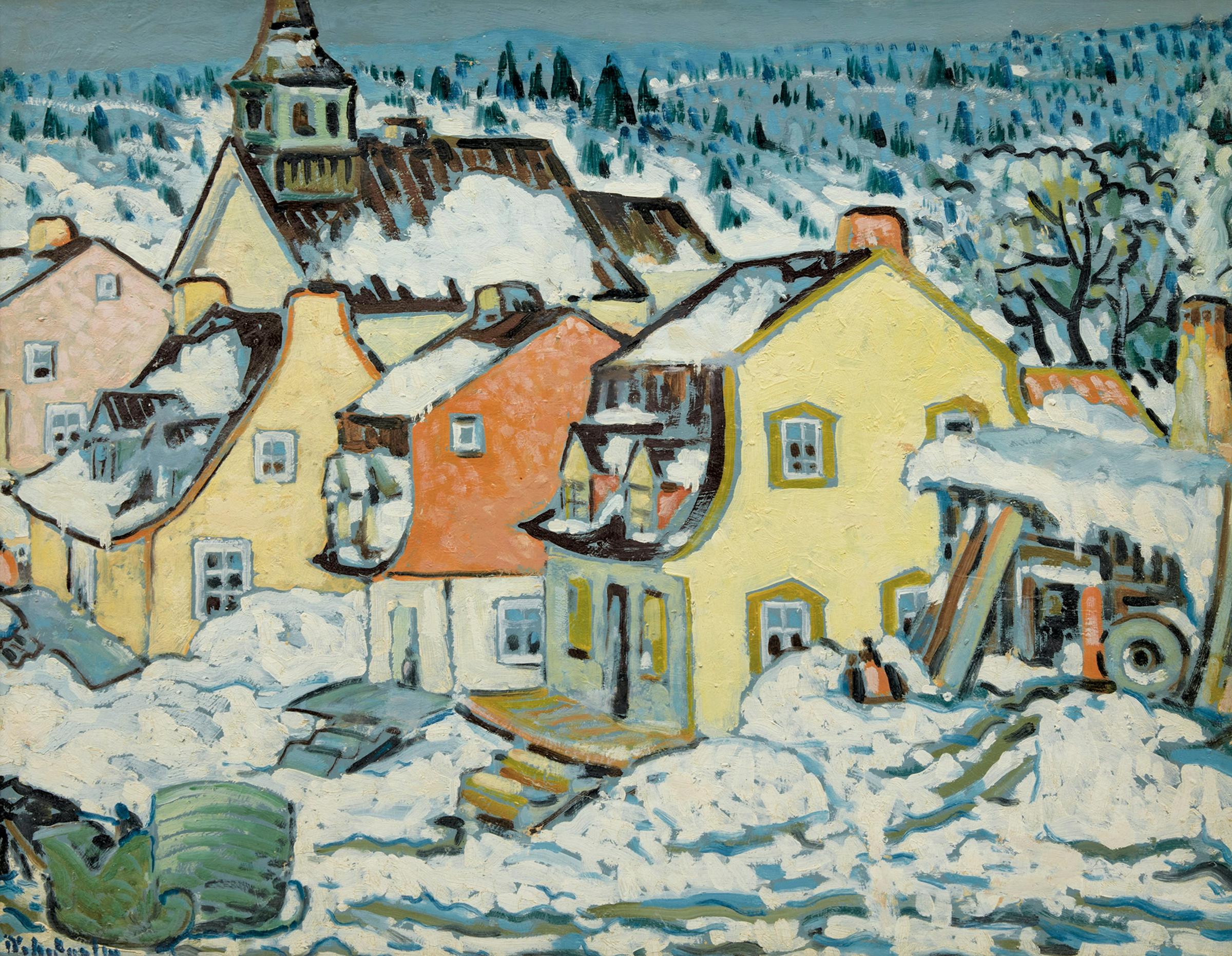 Marc-Aurèle Fortin (1888-1970) - Winter Scene