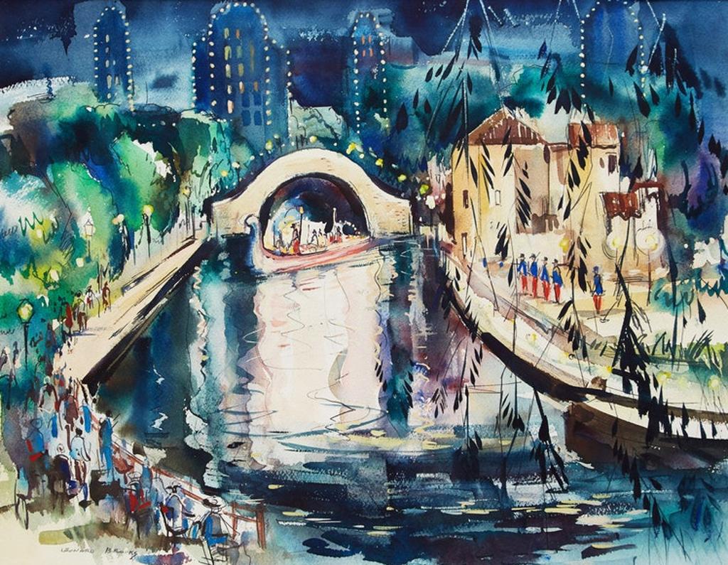 Frank Leonard Brooks (1911-1989) - Evening on the Canal