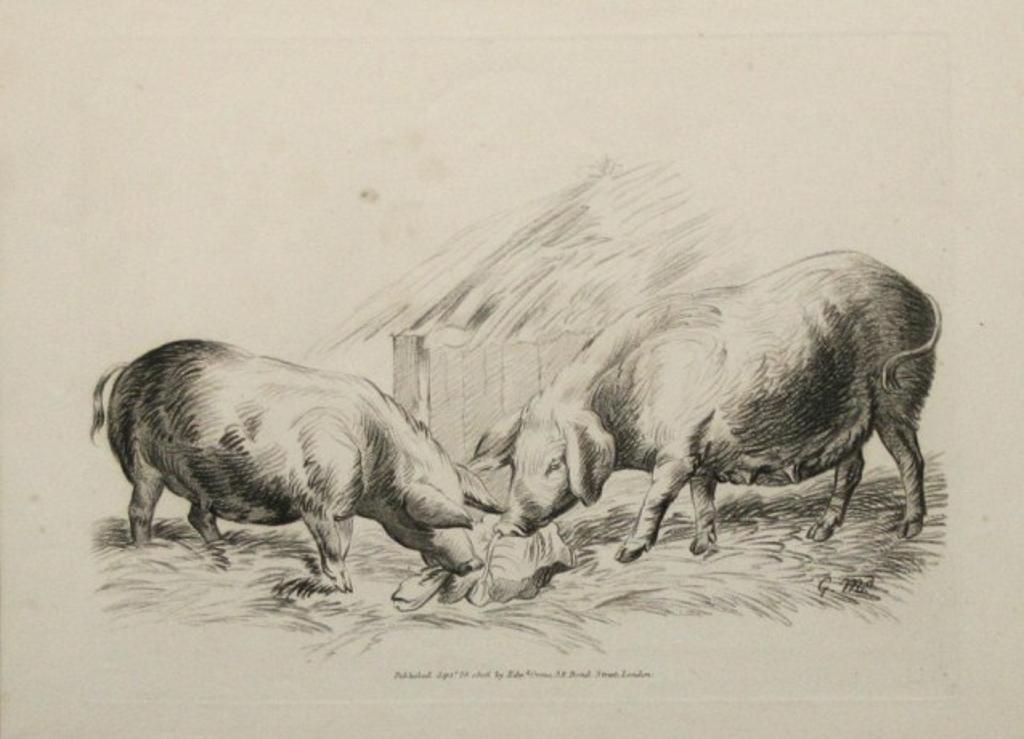 George Morland (1763-1804) - Happy Pigs