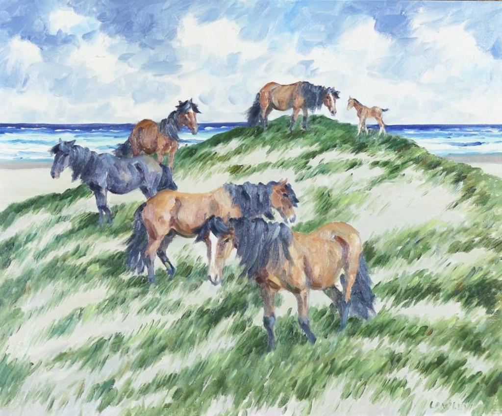 John Douglas Lawley (1906-1971) - Stallion, Three Mares And Foal