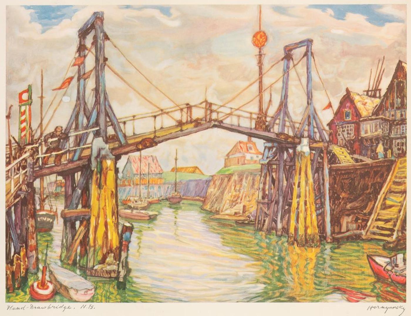 Nicholas Hornyansky (1896-1965) - Hand-Drawbridge, NB