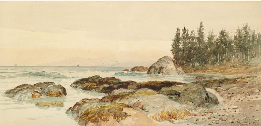 Frederic Martlett Bell-Smith (1846-1923) - Coastline At New Westminster, B.C.