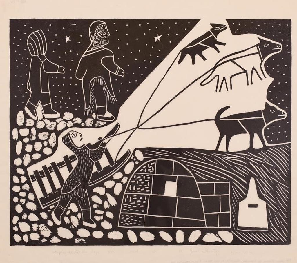 Janet Nipi Iquutaq (1935) - Trying To Stop The Dogs; 1999