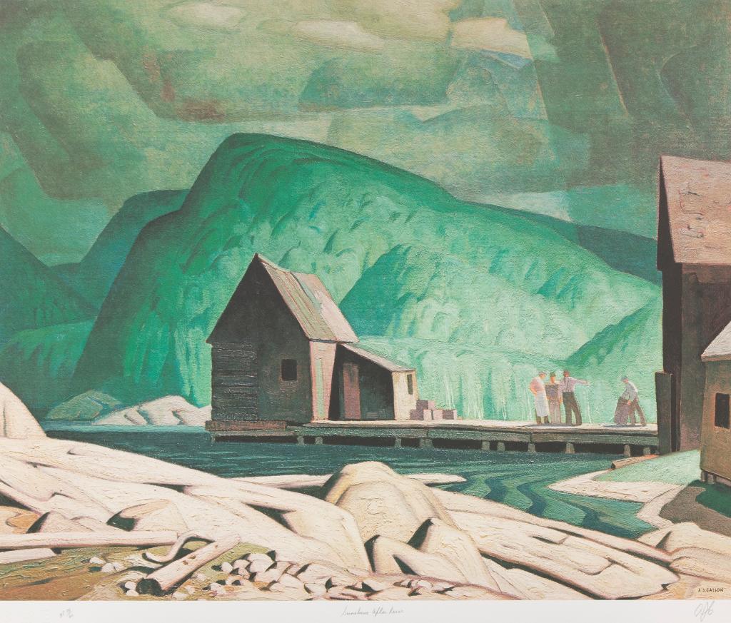 Alfred Joseph (A.J.) Casson (1898-1992) - Sunshine After Rain; Mill House; Pink Farm House