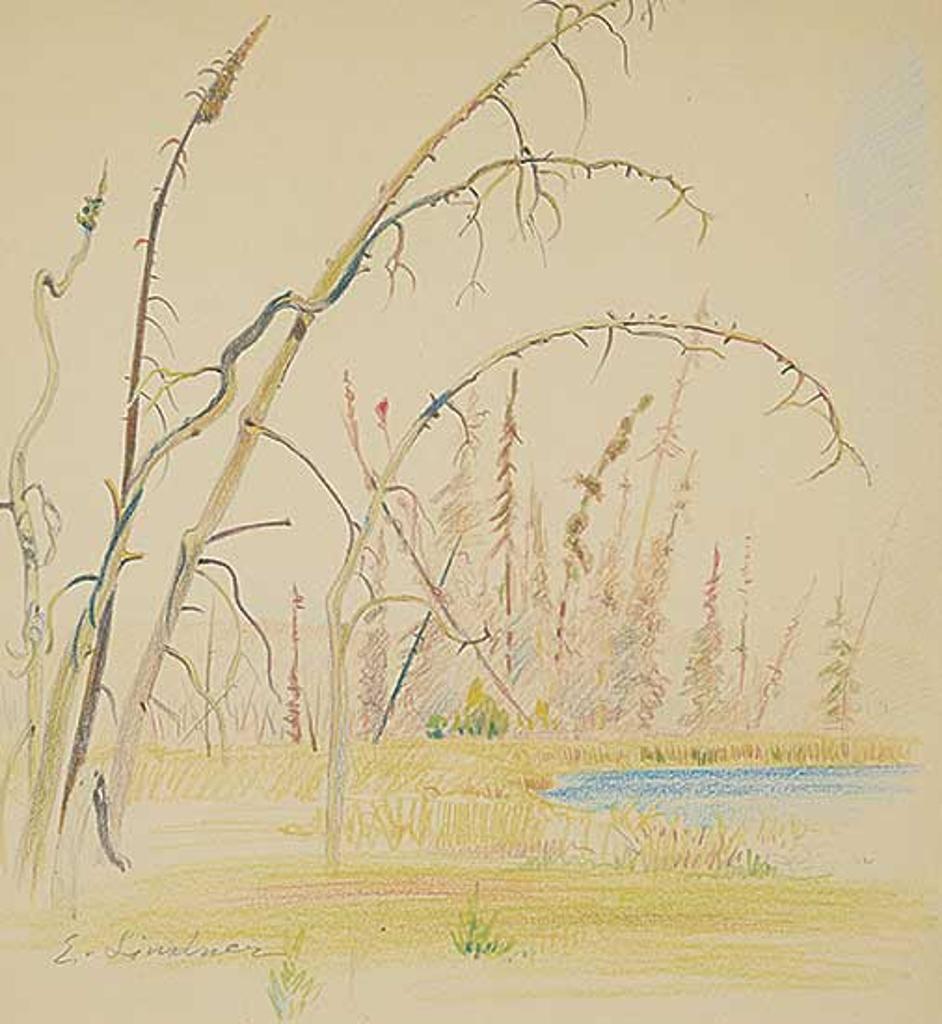 Ernest Friedrich Lindner (1897-1988) - Untitled - Trees Beside Reeds