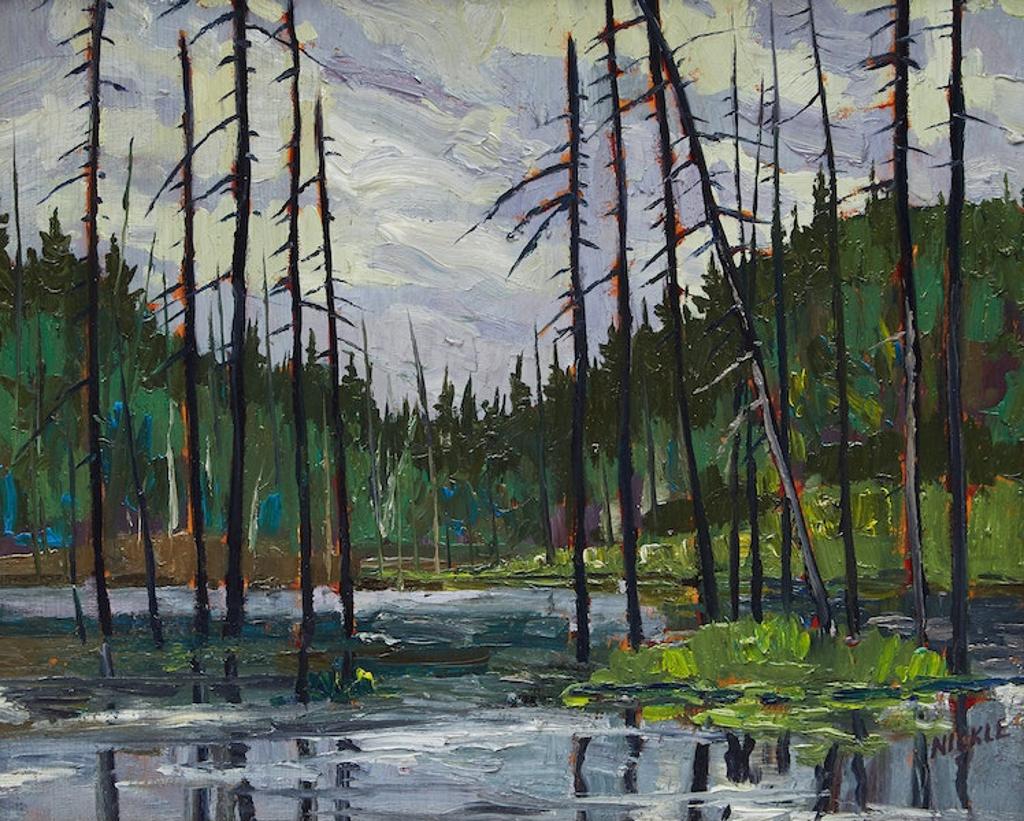 Lawrence Nickle (1931-2014) - Swamp North of Hidden Valley, Muskoka; Fast Water - Oxtonge River