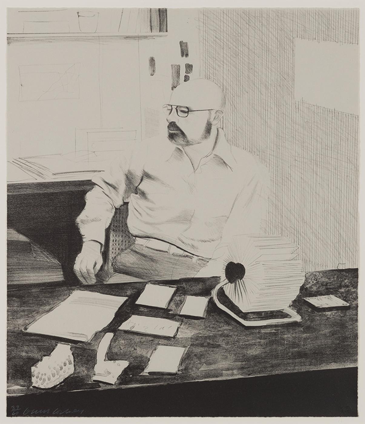 David Hockney (1937) - Sidney in his Office