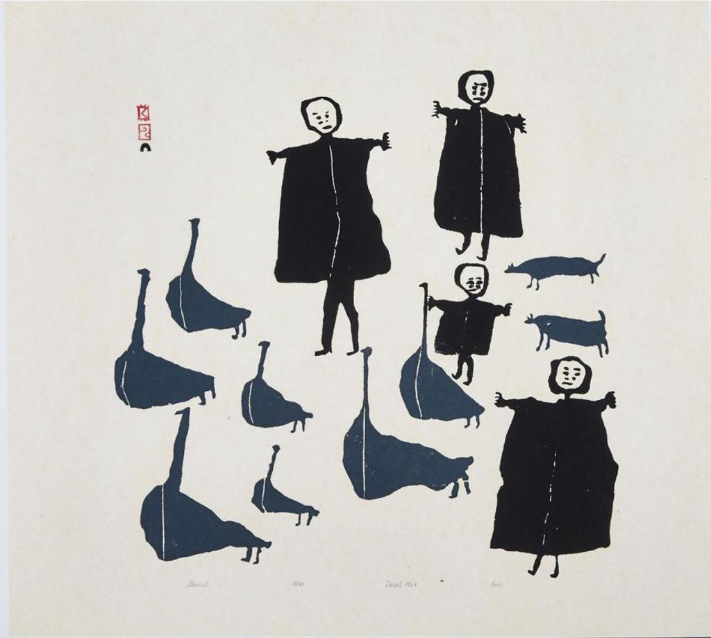 Parr (1893-1969) - 7 Geese, 4 People, 2 Dogs