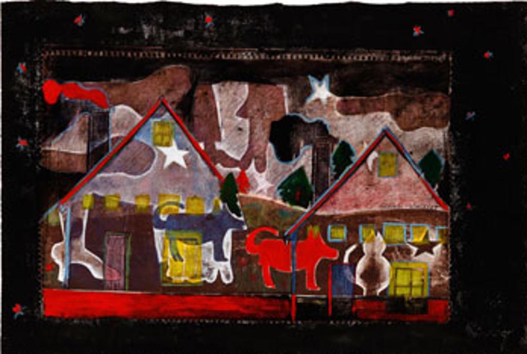 Joane Cardinal-Schubert (1942-2009) - Red Dog at Lubicon Lake - Stamp Series
