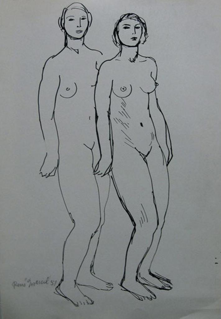 Rene Marcil (1917-1993) - Standing Nudes