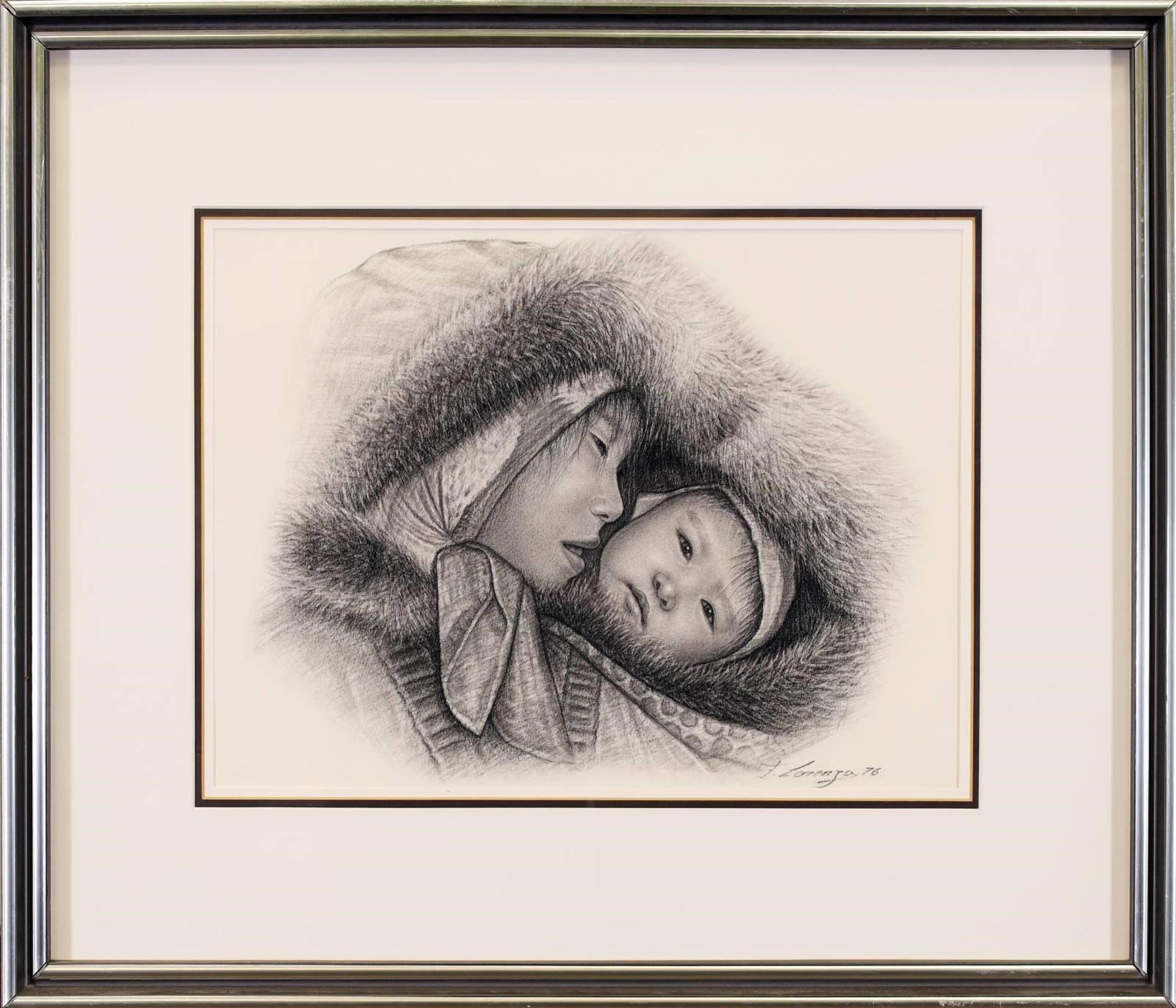 Lorenzo Fracchetti (1948) - Untitled, Inuit Mother and Child