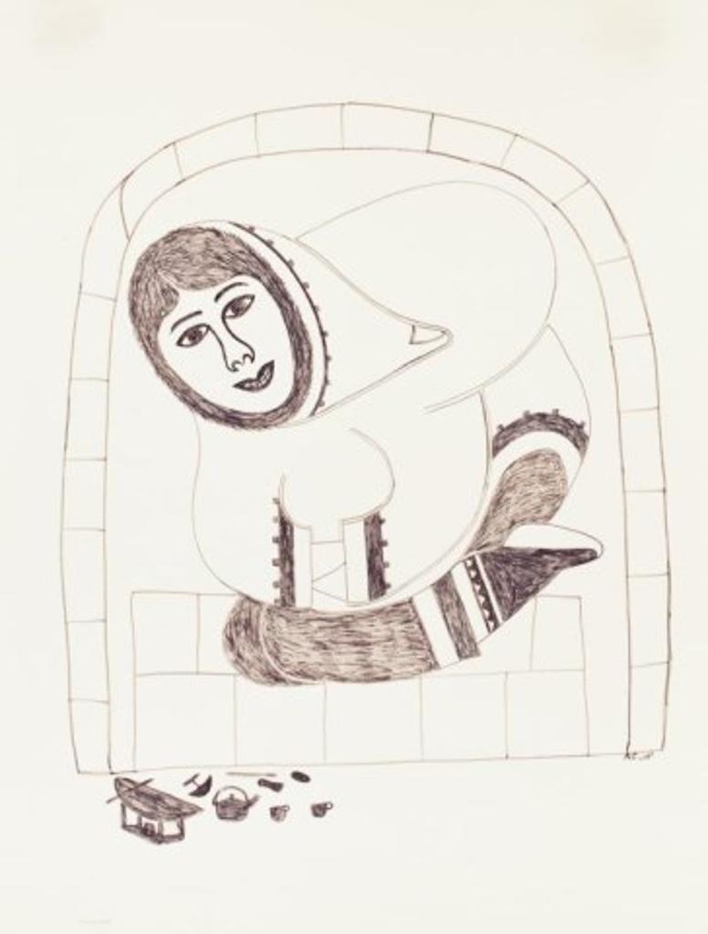 Pitaloosie Saila (1942-2021) - Untitled (Woman in an Igloo)