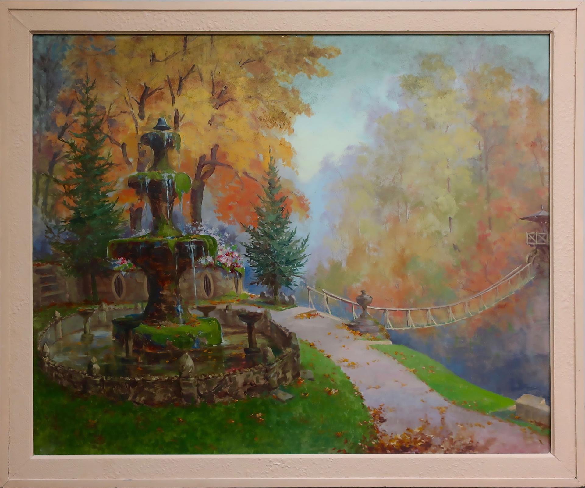 Caleb Keene (1862-1954) - Fountain In Belfountain Conservation Area