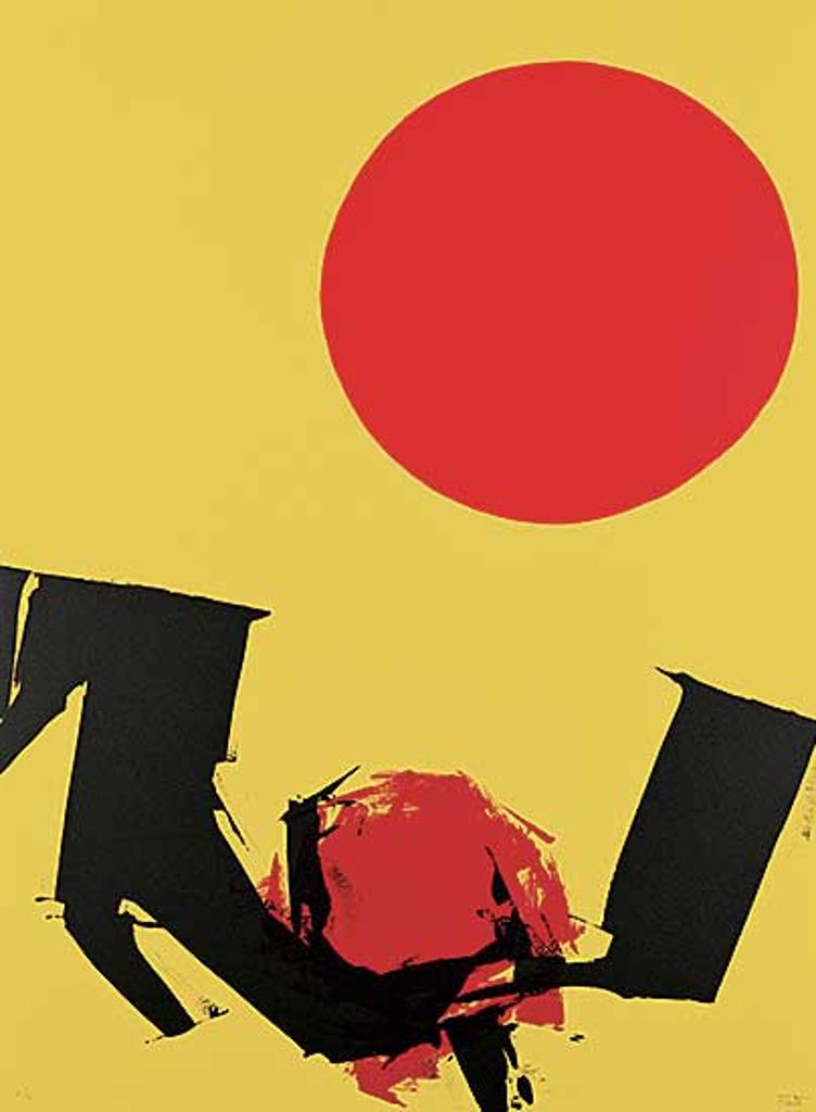 Louis Feito Lopez (1929-2021) - Untitled - Red Sun on Yellow #31/75