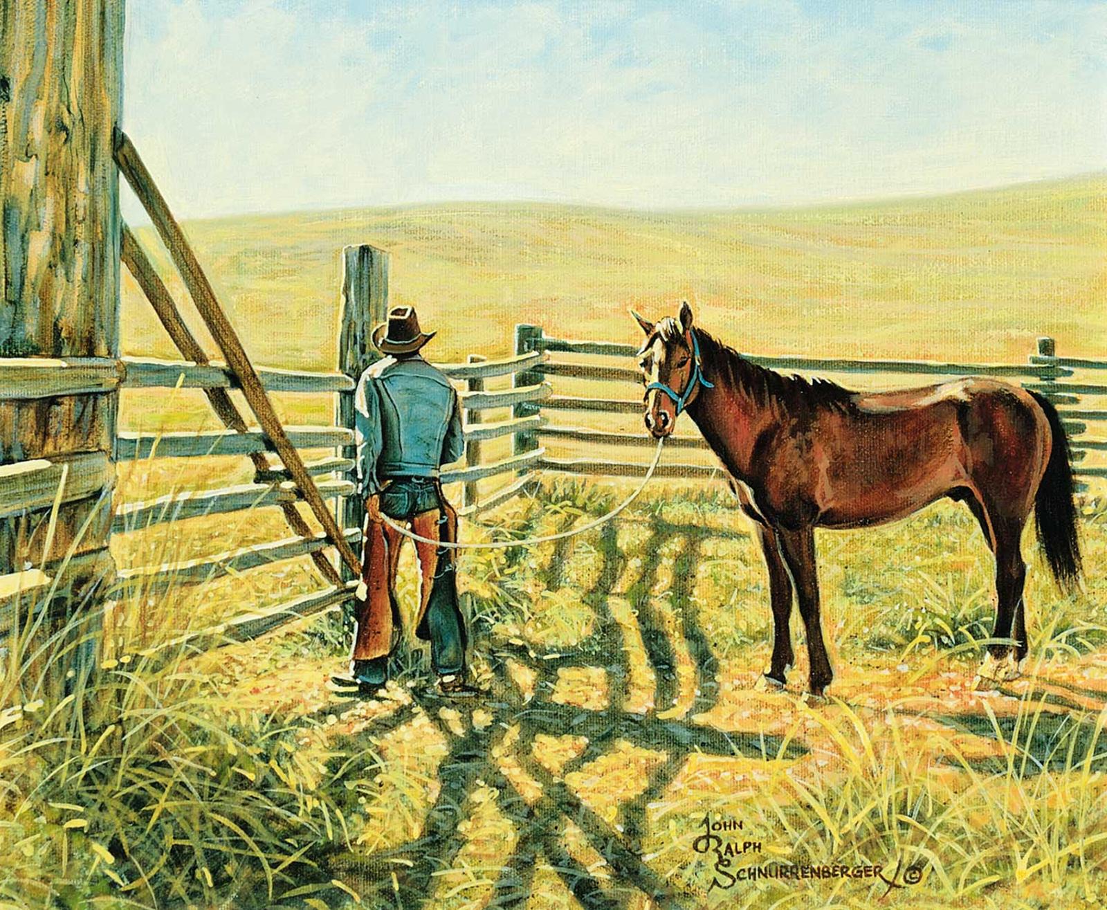 John Ralph Schnurrenberger (1941) - Getting His Jingle Horse