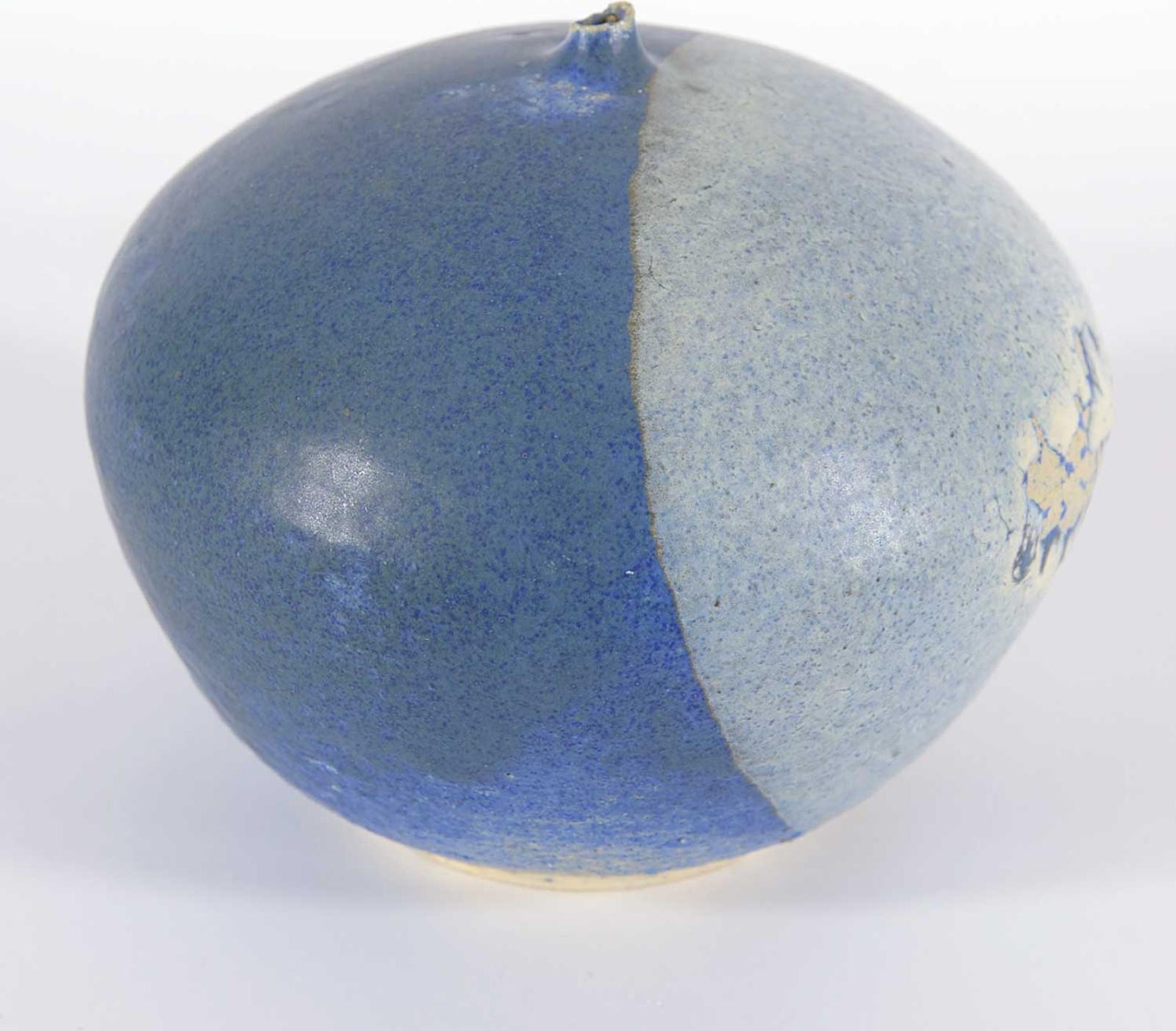 Nancy Pavel - Two Tone Blue Vase with Tiny Opening