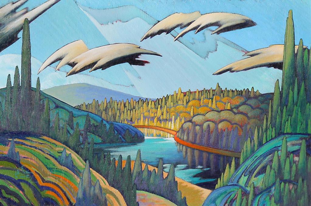 James Edward Hergel (1961) - Sunlit Hillside, Madawaska River Valley; 1991