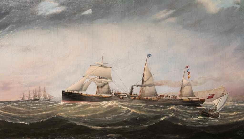 Charles Keith Miller (1836-1907) - The British Steamer Strathleven