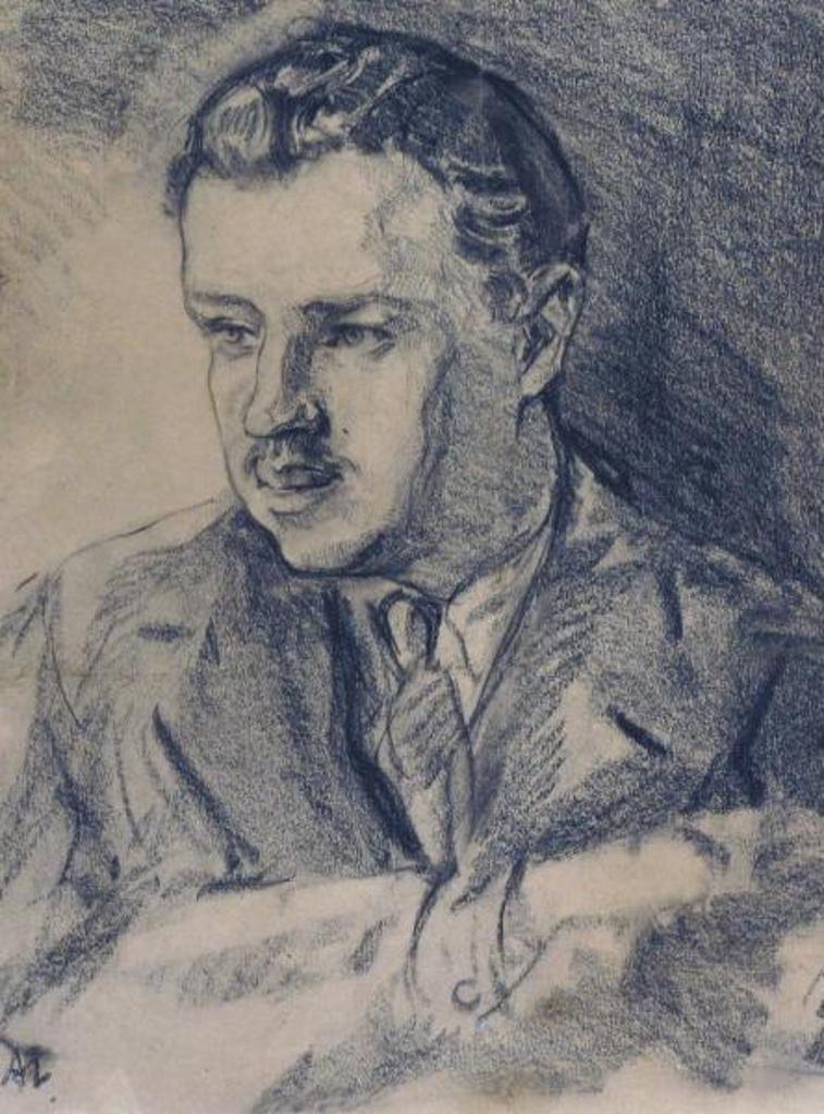 Arthur Lismer (1885-1969) - Early Portrait Of Morley Callaghan (1903-1990)