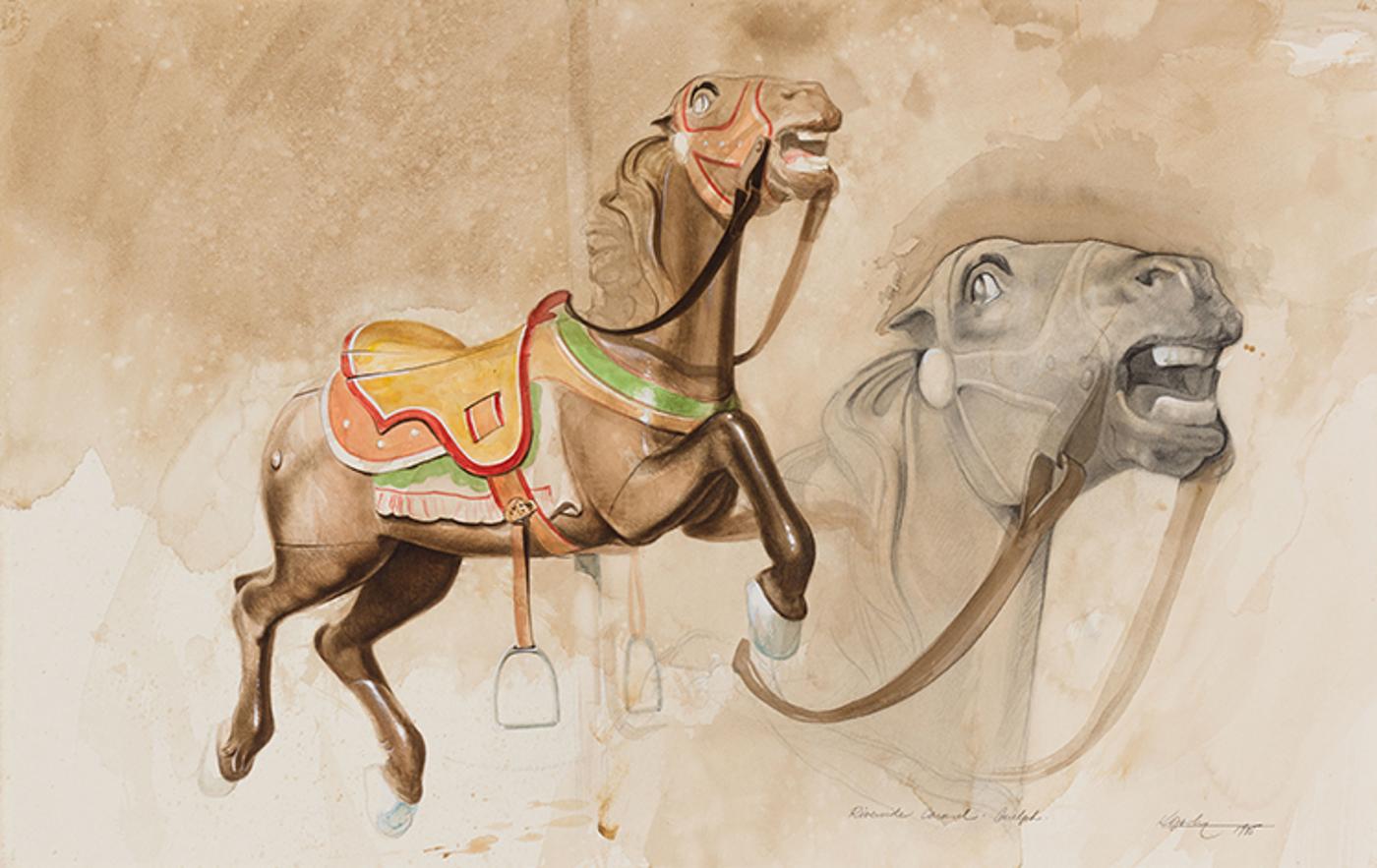 Ken (Kenneth) Edison Danby (1940-2007) - Study for Carousel