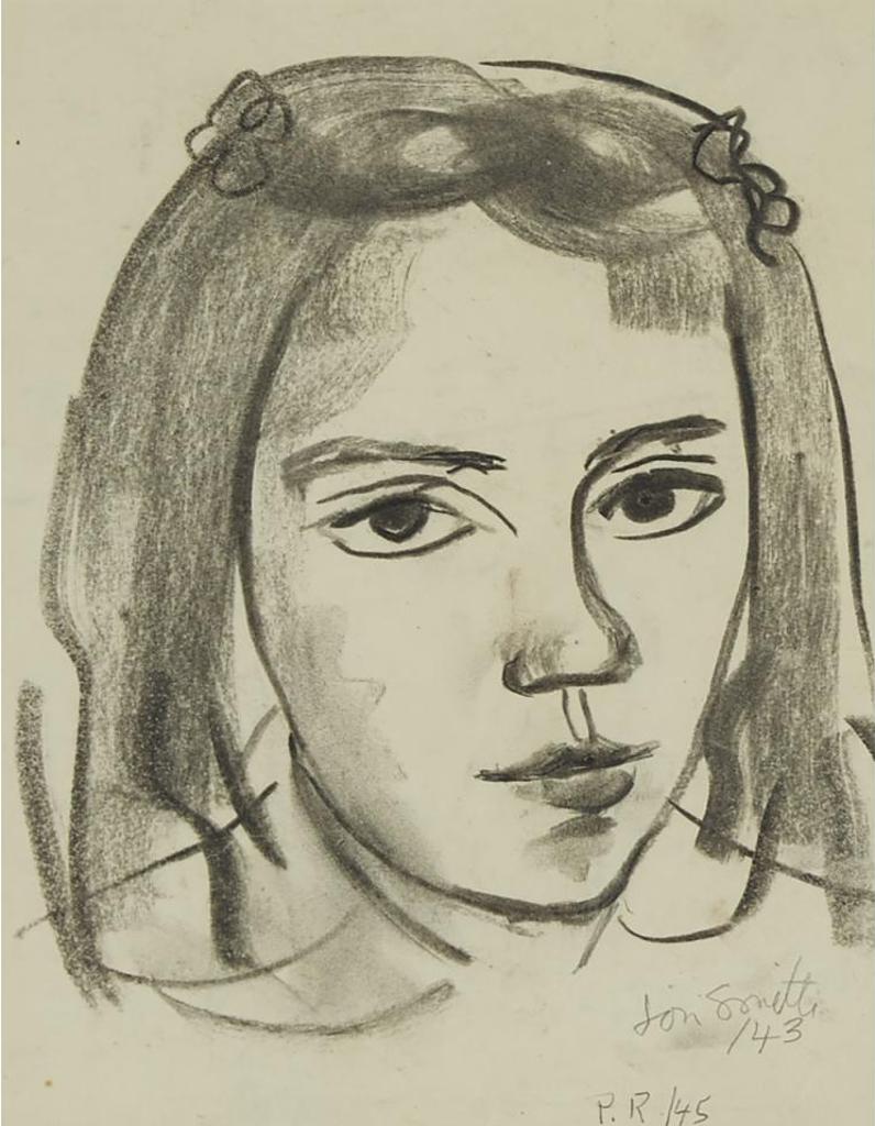 Marjorie (1907-2005) - Head Of Young Girl, Petite Rivière, 1945