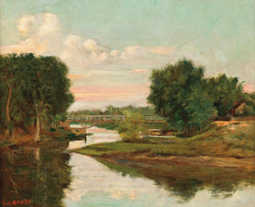 Ludger Larose (1865-1915) - The River Crossing, Sunset