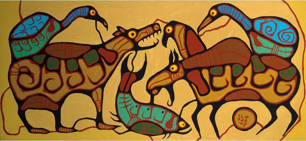 Norval H. Morrisseau (1931-2007) - Animal Unity, 1978