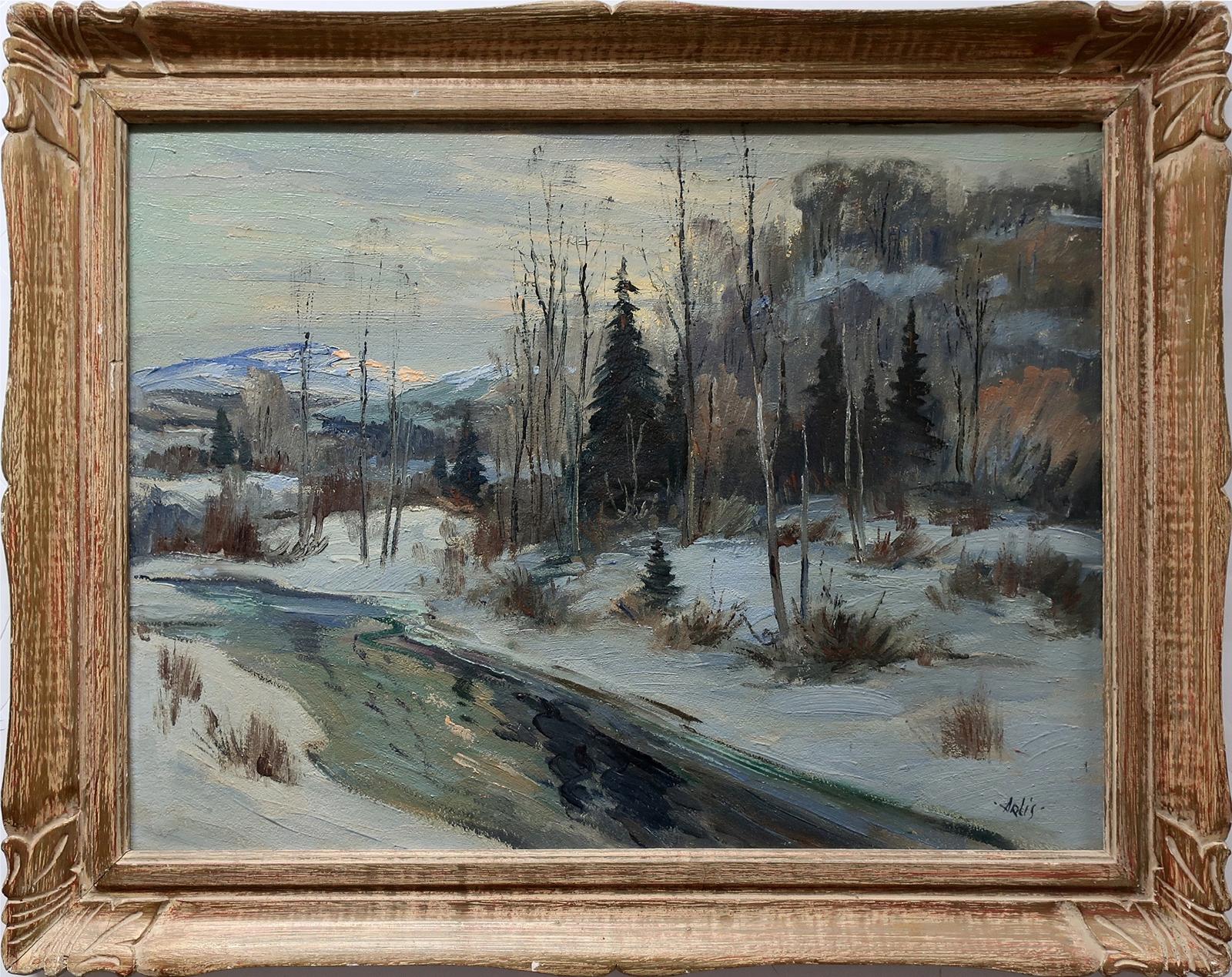 T. Arlis (1935-2011) - Winter River Study