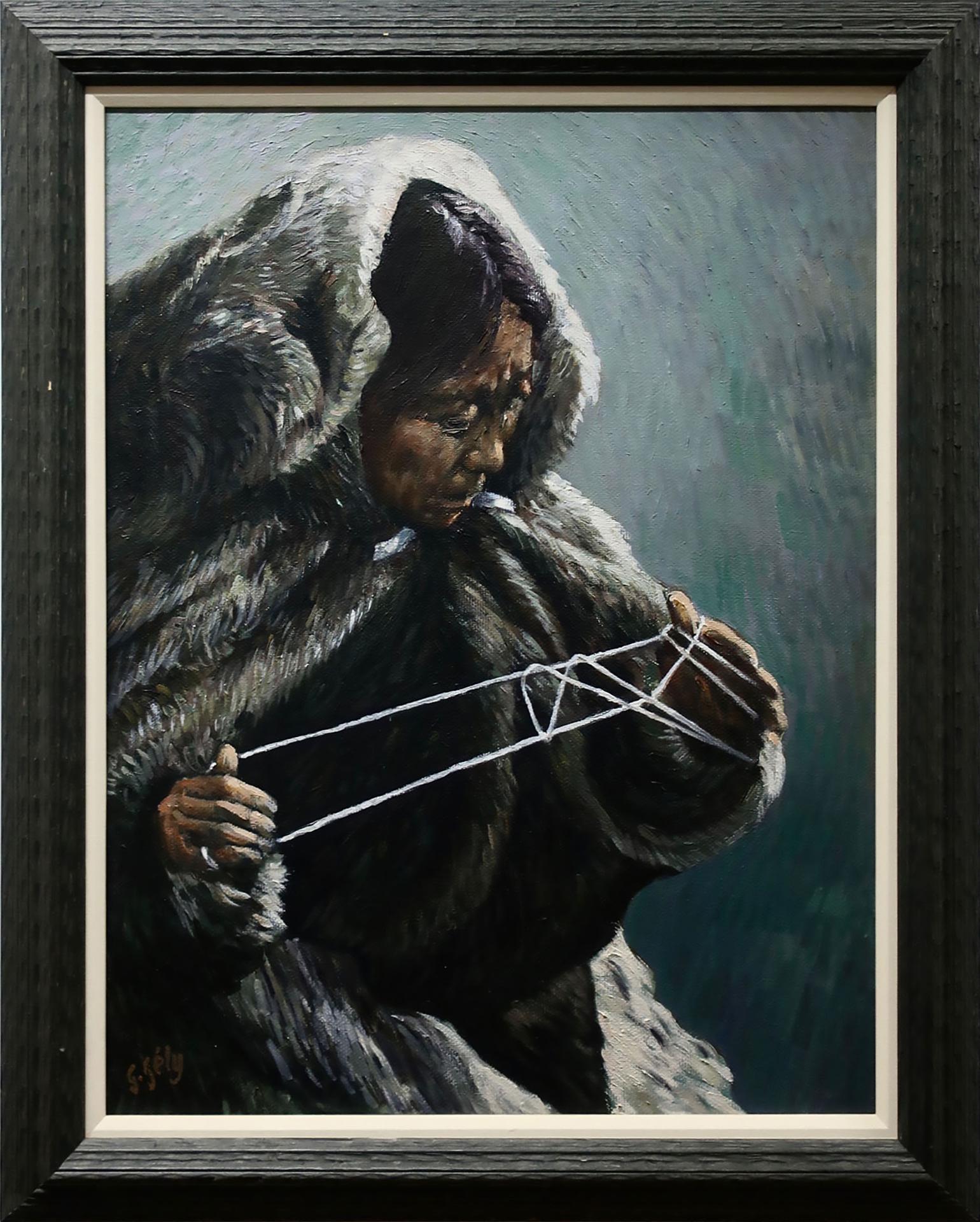 Gabriel Joseph Gely (1924) - Keedlapik Making String Figure