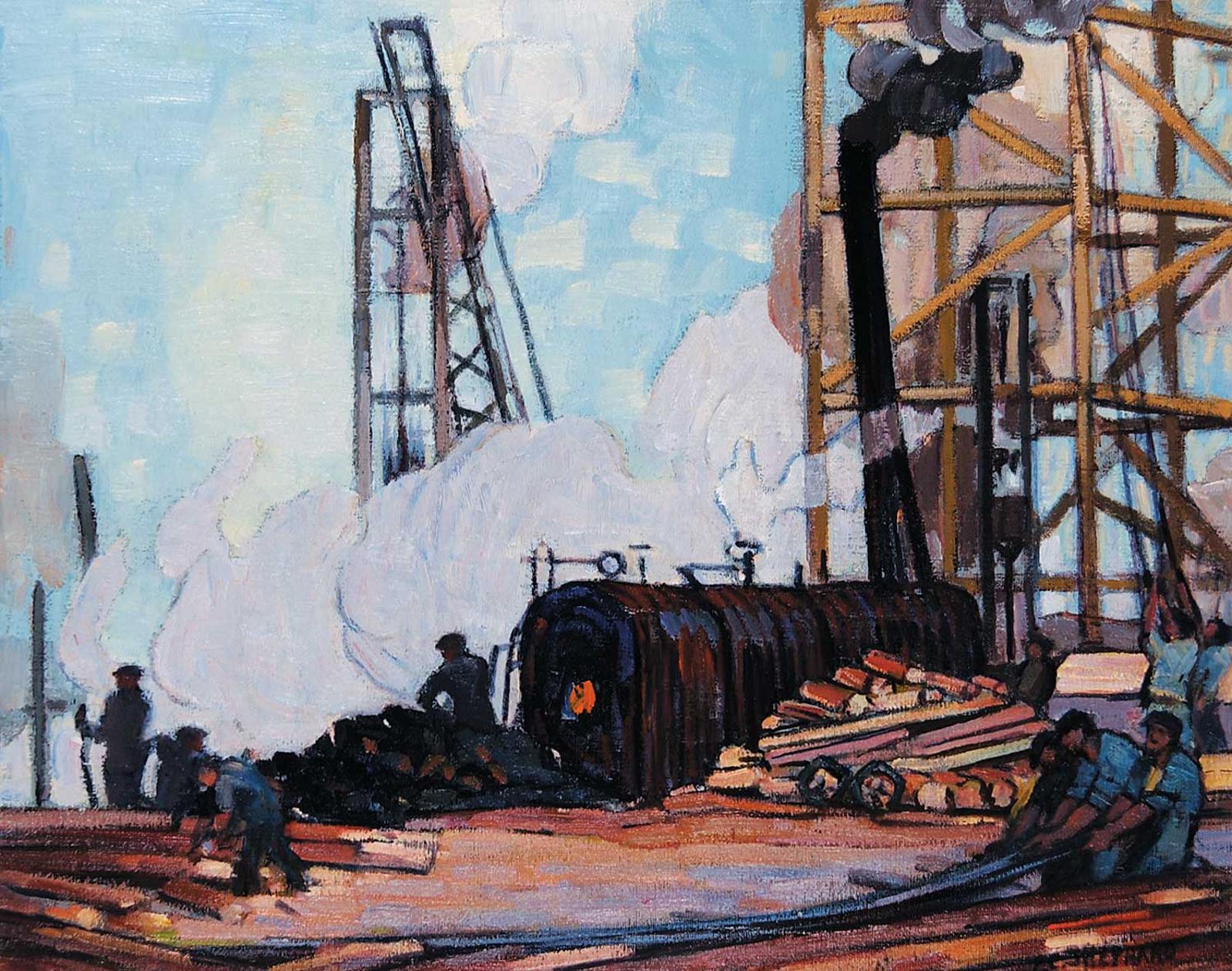 Peter Clapham (P.C.) Sheppard (1882-1965) - Untitled - The Drilling Platform