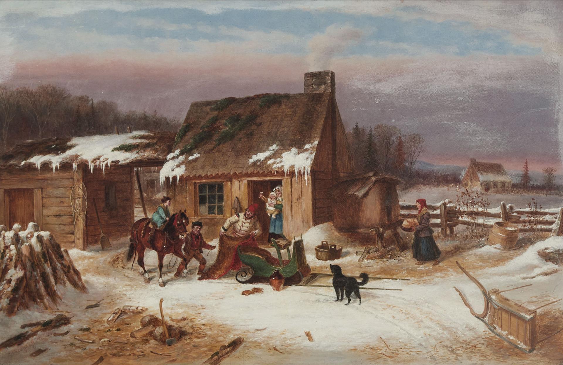Cornelius David Krieghoff (1815-1872) - A Trip To Town, 1865
