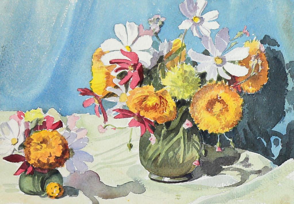 Margaret Dorothy Shelton (1915-1984) - Still Life, Mixed Bouquets; 1954