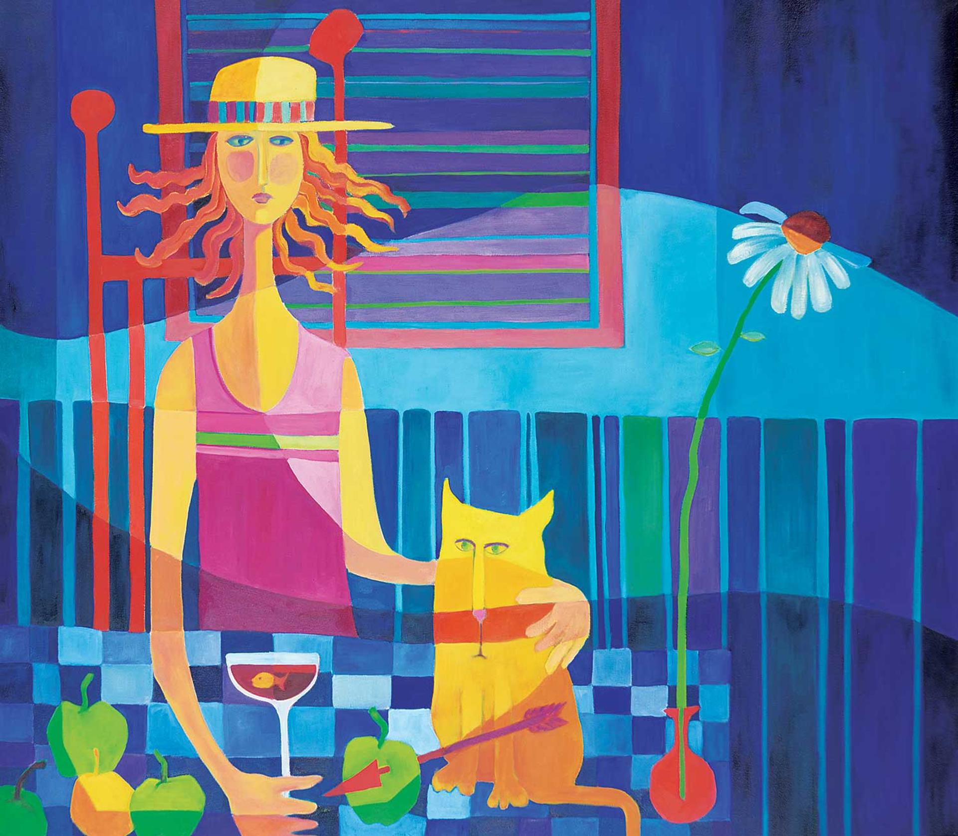Audrey Mabee - Lunching with a Pink Nosed Cat
