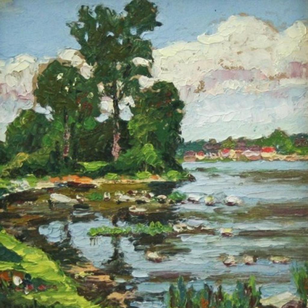 George A. Rowles - Summertime Lakeside View