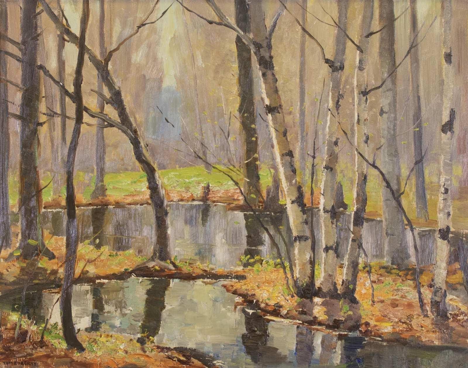 Thomas Keith (Tom) Roberts (1909-1998) - Autumn Birch Trees