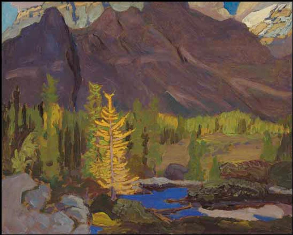James Edward Hervey (J.E.H.) MacDonald (1873-1932) - Tamarack and Mountain Stream, Lake O'Hara Camp