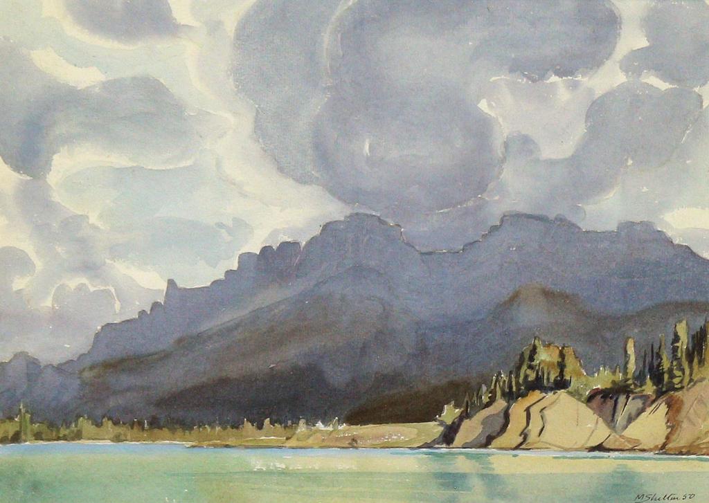 Margaret Dorothy Shelton (1915-1984) - Mountain Lake With Billowing Clouds; 1949